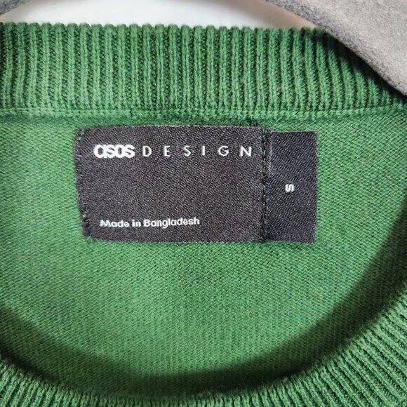 Asos Design Men's Crewneck Sweater in‎ Green - Size Small - Picture 4 of 5